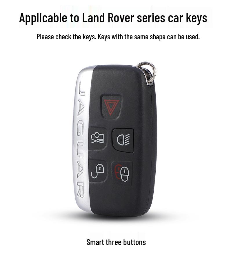 Range Rover & Jaguar Car Key Case with Diamond-Studded Buckle for Evoque, Velar, Discovery, Freelander, XFL, XEL