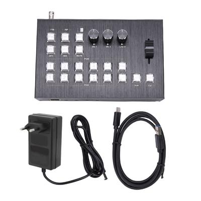 Video-Mischer SDI HD Multimedia Live-Streaming-Umschalter 2MIC LINE IN OUT 232 Typ C USB3.0 Schnittstelle Unterstützung PGM PVW PIP