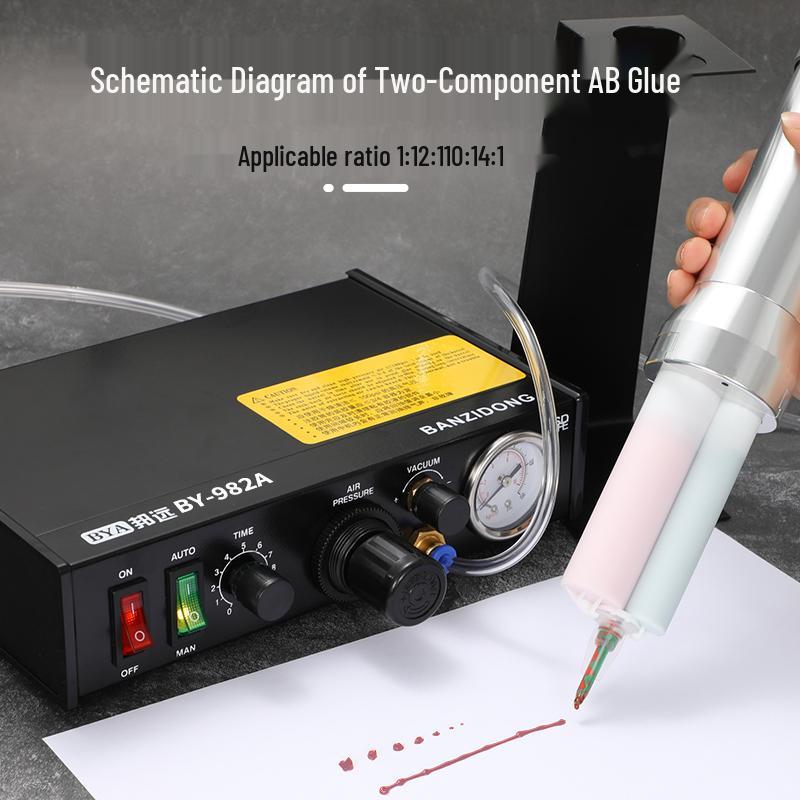 Digital Automatic Dual-Tube Solder Paste & Glue Dispensing Machine with UV Silicone Potting.