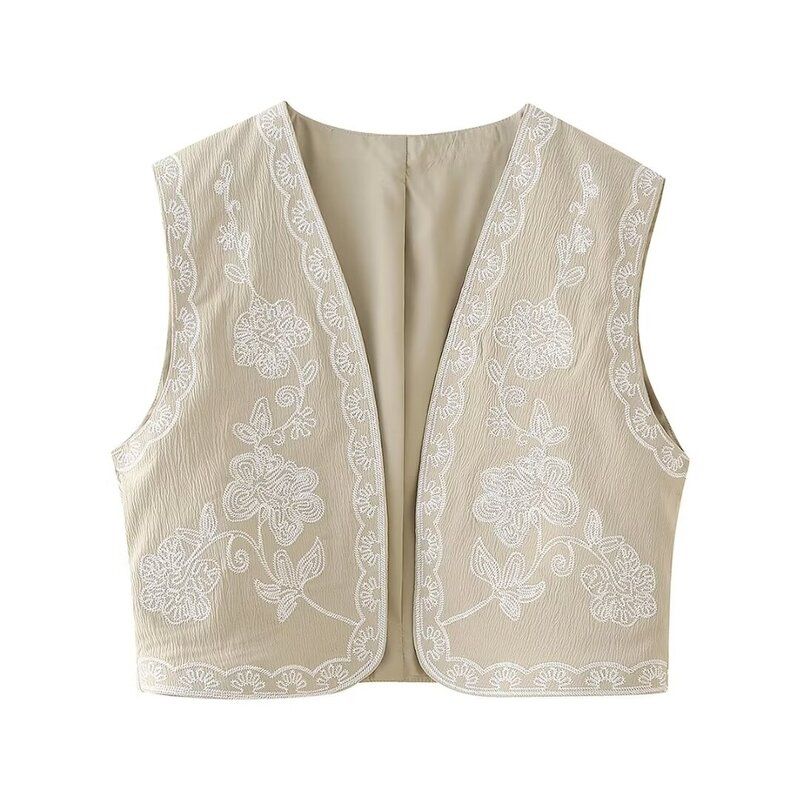 Fashion Style 2023 Summer New Arrival Fashion Trendy Women's Clothing Easiest for Match Embroider Cardigan Vest 6895023 250