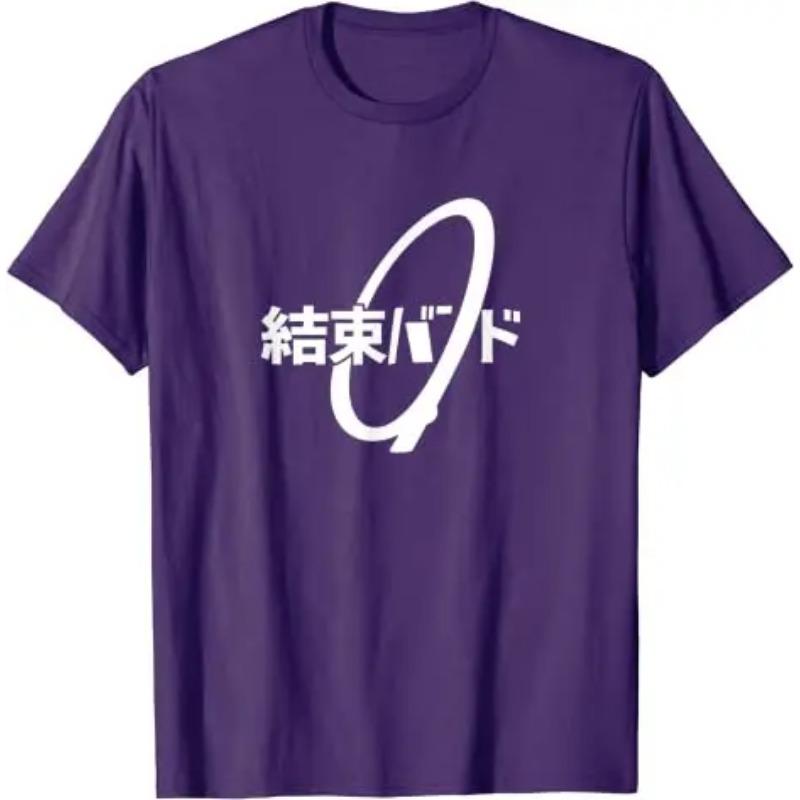 Pattern T-shirt Top Letter Print Aesthetic Clothing Chinese Characters Hiragana End Band Rock Band T-shirt