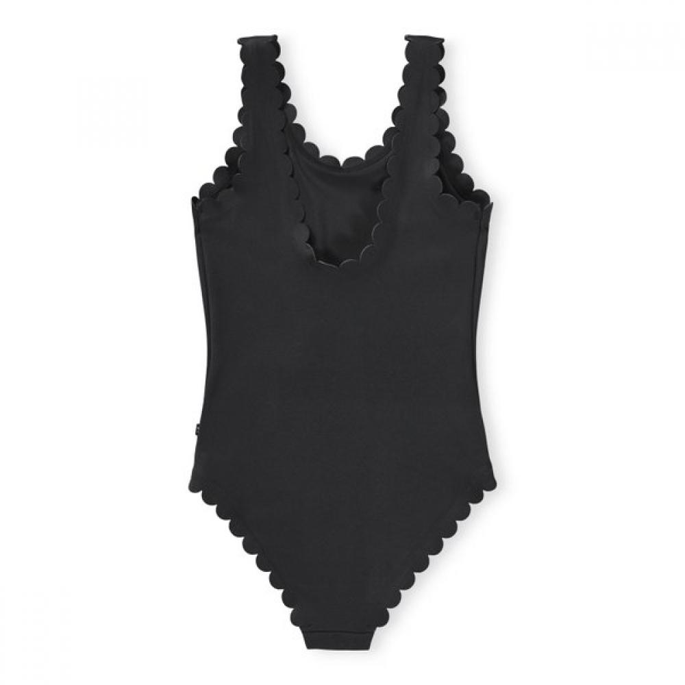 Molo [26ss] 7 8 Years Noel Black Abe Edge Uv Ruffle Swimsuit Akis9sw027