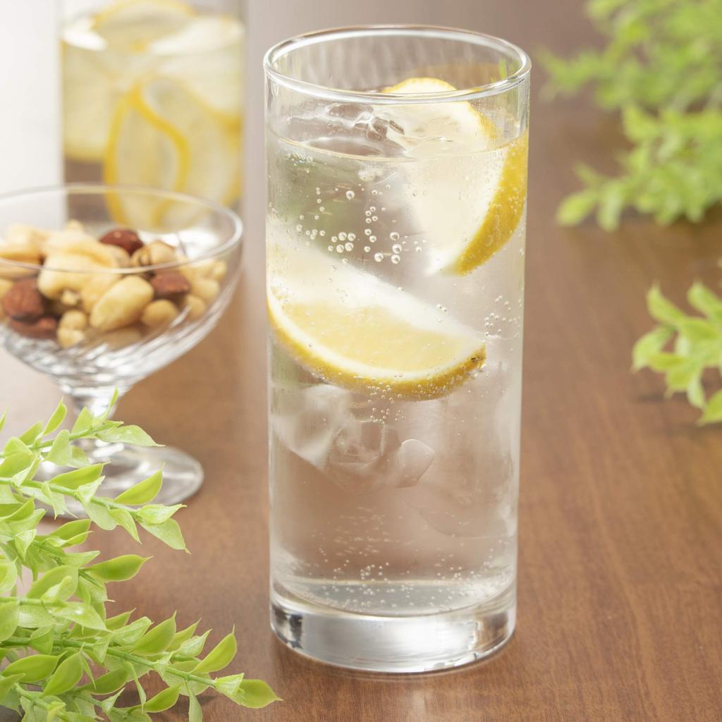 Toyo Sasaki Glass Tumbler Glass Lemon Squeezer Long Tumbler 435ml Set of 3 Made In Japan Dishwasher Safe Shatter Resistant Glass Cup Beer Glass