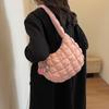 Korean Style Cloud Pleats Cotton Jacket Bag for Girls - Versatile Large Capacity Dumpling Shoulder Handbag