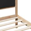 Bed Frame with Headboard Black 135 x 190 cm Fabric