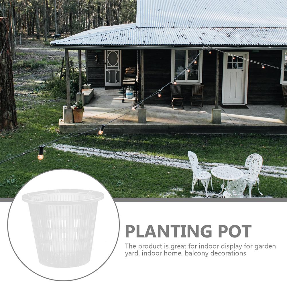 10 Pcs Orchid Pot Plastic Pots Indoor Plant Flower Planter for Orchids Plants Outdoor Transparent Flowerpot