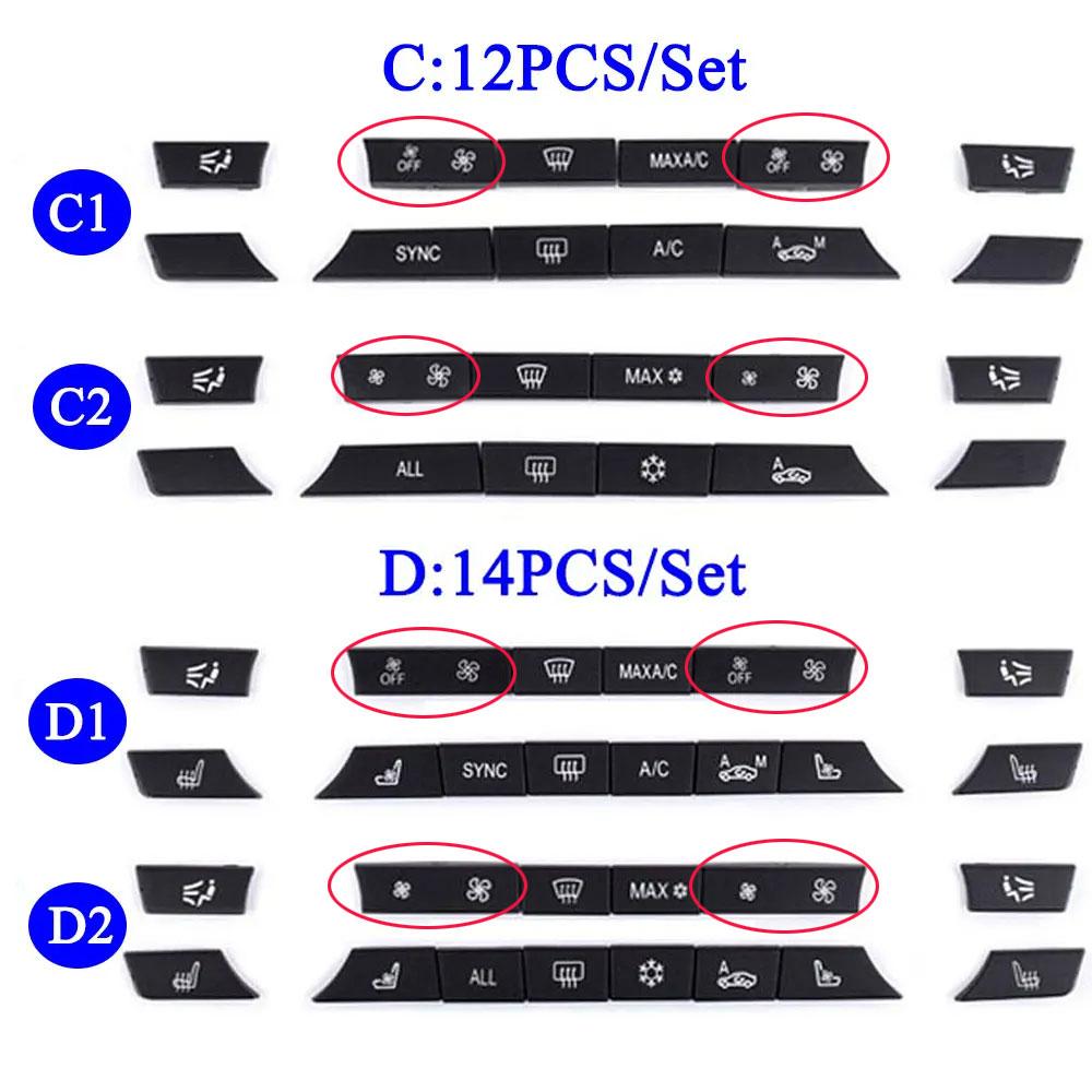 11/12/14PCS Dashboard Air Conditioning AC Heater Control Switch Button For BMW 5 6 7 Series X5 X6 F10 F18 F06 F12 F01 F02 F15