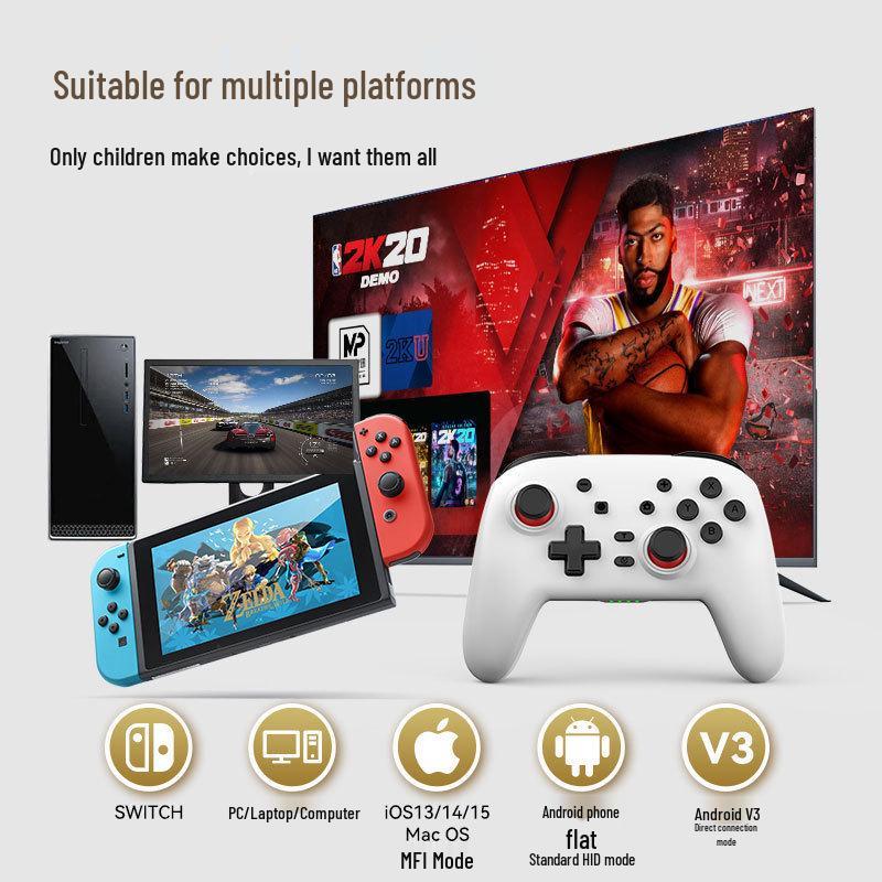 Switch Pro Wireless Bluetooth Controller with Six-Axis Motion, Dual Vibration & Macro Programming