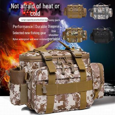 Luya Multifunctional Waterproof Fishing Rod Waist & Shoulder Bag