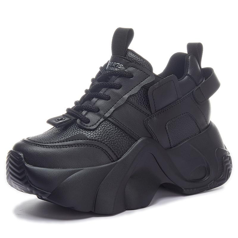 

Inner height increase new breathable dad shoes platform mesh small sports and leisure shoes 39 чорний