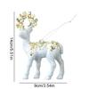 1PC Flocked Reindeer Tree Decoration Glitter Reindeer Scandinavian Christmas Ornament Holiday Decor 10x14cm