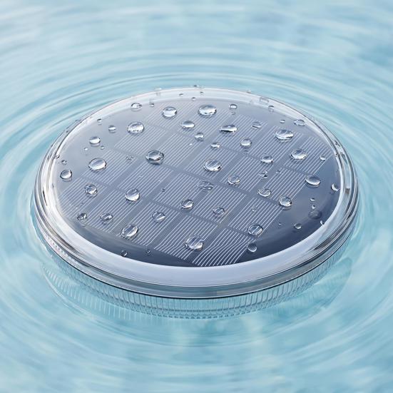 Lumière de Piscine Flottante Solaire avec Télécommande 12 Modes d'Éclairage Fonction Minuterie Étanche IP67 Lumière Flottante Solaire pour Piscines