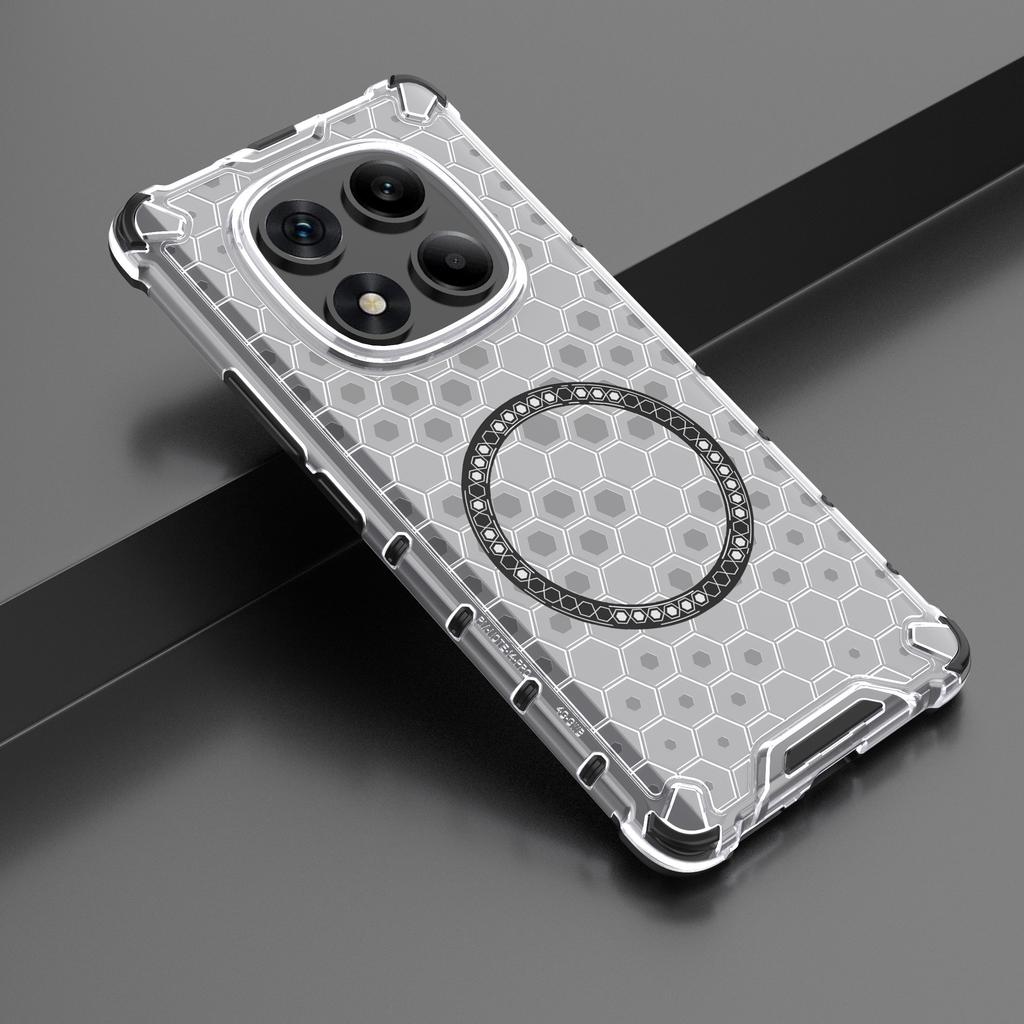 For Xiaomi Redmi Note 14 Pro 4G Case Compatible with MagSafe Honeycomb Design TPU+PC Phone Cover