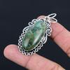 Chrysocolla Stone 925 Sterling Silver Daughter Engagement Bezel Pendant Jewelry