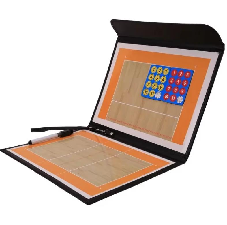 Волейбольная тактическая доска Портативная складная тренерская доска с зажимом Магнитная, для письма Стратегическая доска Идеально подходит для тренировок и соревнований