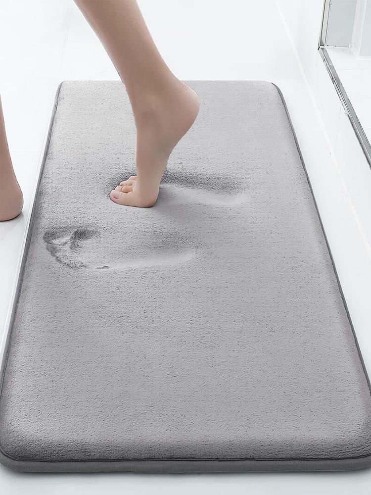1pc Memory Foam Bath Mat Rug Comfortable Gentle Super Water Absorption Machine Washable Non-Slip Thick Easier to Dry designed for Bedroom Space Door