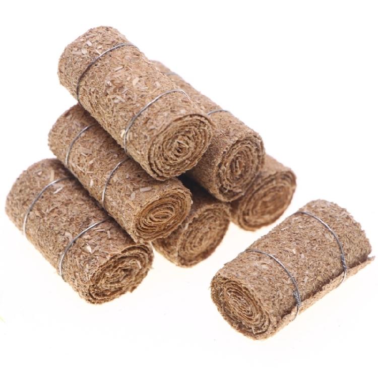 4pcs Natural Straw Bundle For Miniature Doll House Display Educational Farm Scene Props Child Safe Pretend Play Supply