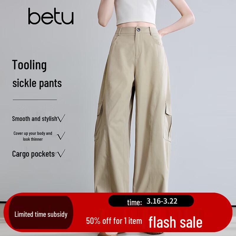 

Betu Women s 2026 Summer Workwear Wide-Leg Pants L