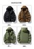 Men's Winter Faux Two-Piece Hooded Down Coat with 3D Pockets - 85% White Duck Down, Warm and Loose Fit.