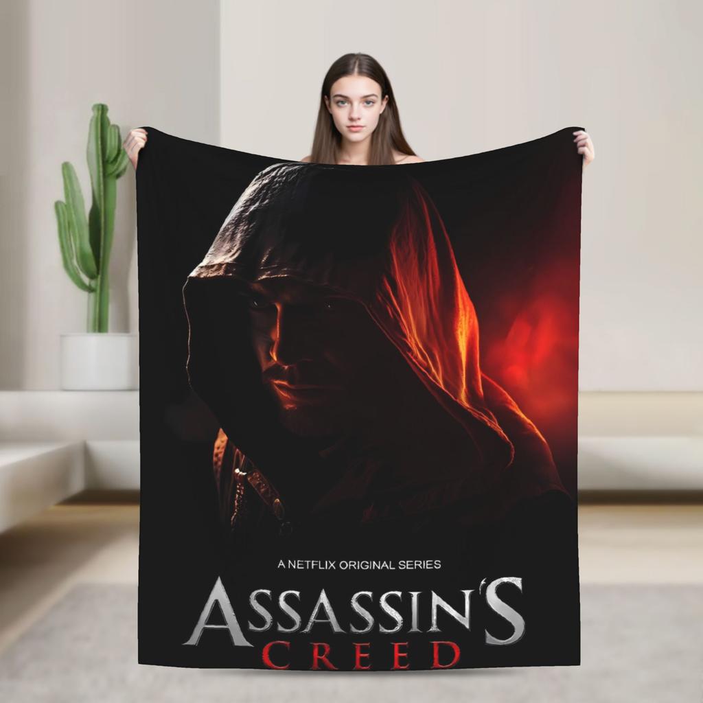 A-Assassins Game C-Creeds Fashion Flannel Blanket Warm Soft Bedding Throws for Home Decor Airplane Bedspread Sofa Bed Cover