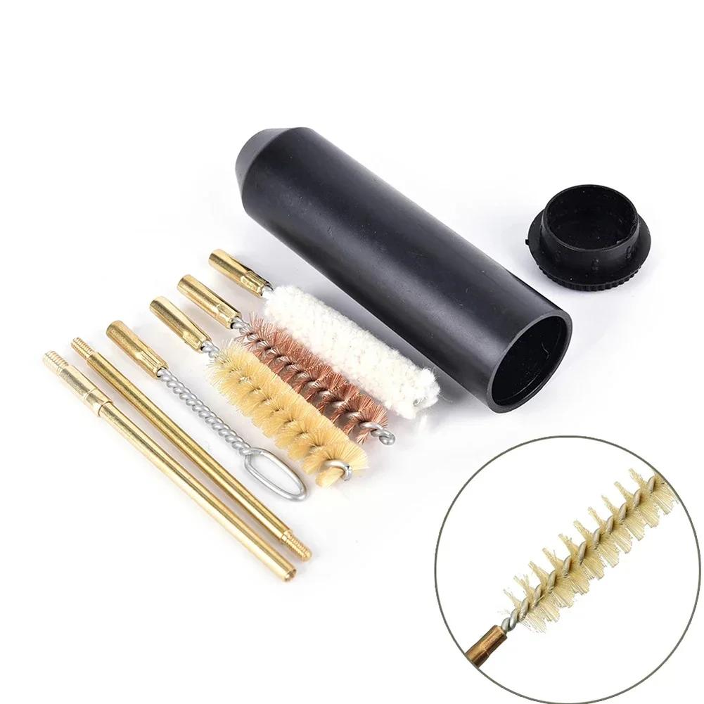 7pcs/set Professional Gun Cleaning Kit Hand Gun Rod Brush Hunting Gun Bore Gleaning Tools Multipurpose 9mm Pocket Size Pistol