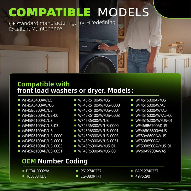 A78E-DC34-00028A Türschloss für Waschmaschine ersetzt EG-380917.1, T65888.1.D8, 4975290, PS12740237, AP6975226, EAP127