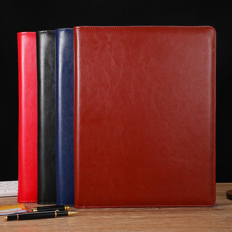 Multifunktionale A4-Konferenzmappe, Business-Briefpapiermappe, Leder-Vertragsmappen