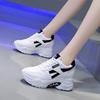 Inner Heightening Shoes Muffin Sole Sneakers New Lace-up Thick-soled Leather Surface White Shoes Heightening Fashion Casual Shoes