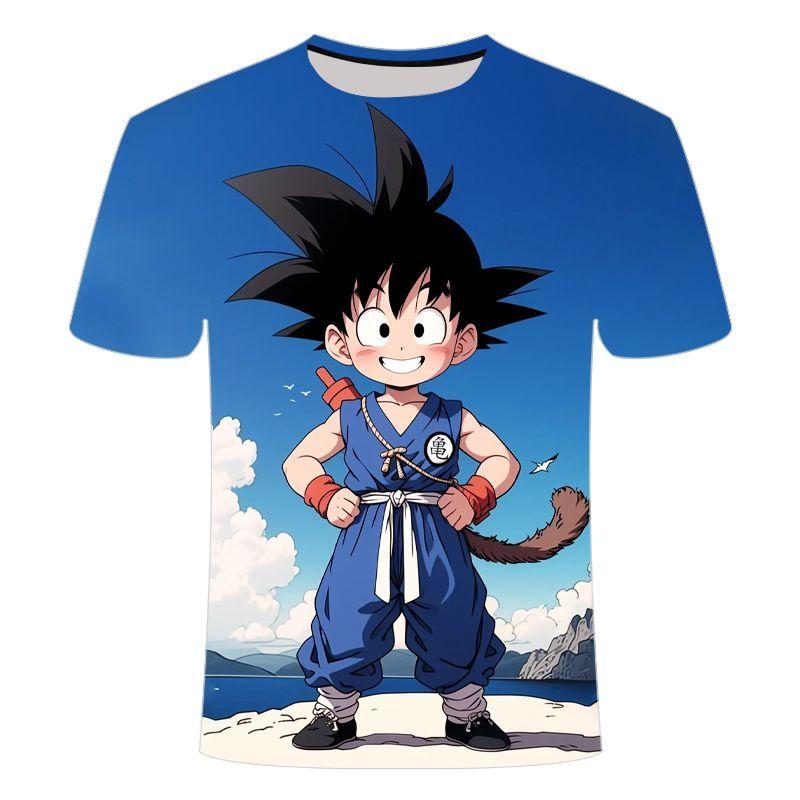 2026 Summer Dragon Ball T Shirt Kids Tops Tee Anime Figures Son Goku