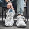 Putian Men's Trendy Summer Breathable Height-Enhancing Dad Shoes with Tire Sole