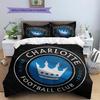 Charlotte FC Pattern Bedding Home Decoration Birthday Gift (1 * duvet cover + 2 * pillowcase, without core)