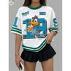 Mens Womens Casual Retro American Style T-Shirt Digital Print Slim Fit Short Sleeve Crew Neck Tee