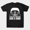 Men Black Print T-shirt Dark Helmet Evil Will Always Triumph Because Good Is Dumb Quote No-Cut Transfer Paper Print Cotton Tshirt