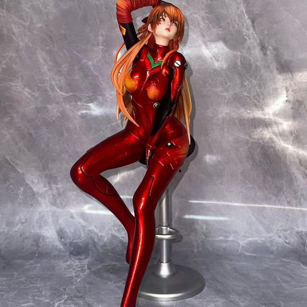 EVA  Asuka Anime 1/4 Sitting Posture Magnetic Suction Neon Genesis Evangelion GK Toys Action Figure Model Figurines Toys Gift