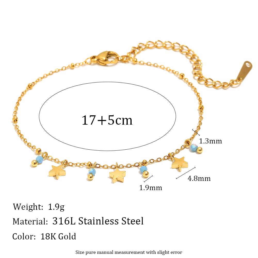 

MamacitaSlay 316L Stainless Steel Heart Flower Star Bracelet Waterproof Wrist Jewelry Women s Charm Bracelet 2026 New Trend Gift 22cm