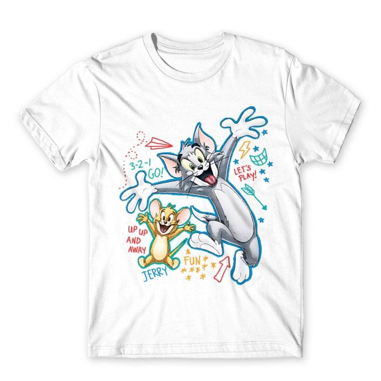 2026 Summer Comic Form Tom and Jerry Image 100 Cotton Printed Oversize Casual Tshirt Adult Children Parentchild Top Homewear