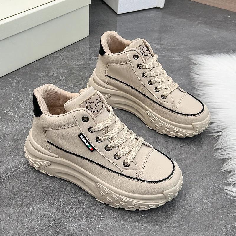 Fashion Women's Vulcanized Shoes Platform Fashion Autumn New Women's Shoes for Lady Running Sports Casual Breathable Wear-resistant Shoe