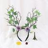 Blumen-Geweih-Haarreifen für Damen und Kinder, Rentier-Geweih-Haarreifen für Renaissance-Accessoires