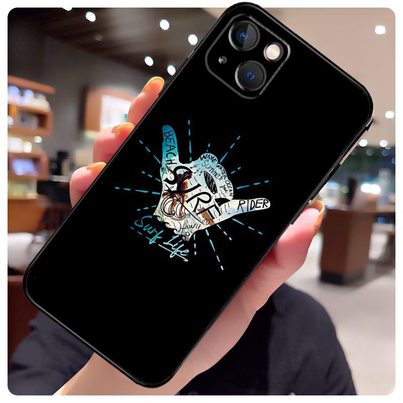 Surfer Surf Hang Loose Shaka Case For iPhone 13 Pro Max 16 15 11 12 14 17 Pro Max mini 15 16 Plus 16e 17 Air Phone Cover