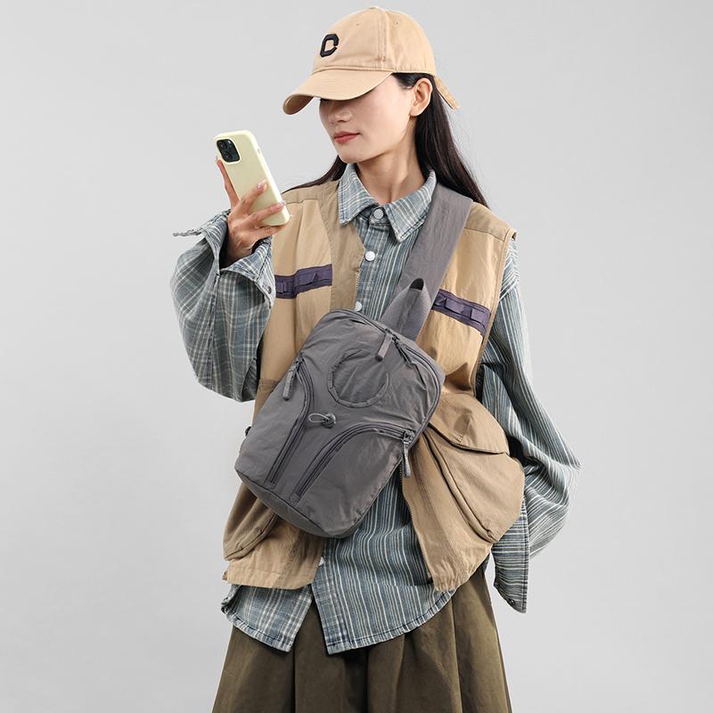 Multifunkční náprsní taška Pánská taška přes rameno Dámská velkokapacitní sportovní crossbody taška s držákem na vodu