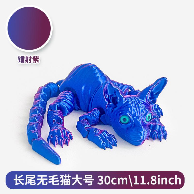 3D Printed Sphynx Cat Figurine Cute Hairless Cat Sculpture Modern Home Decoration Ornaments Creative Gifts For Cat Lovers Toy