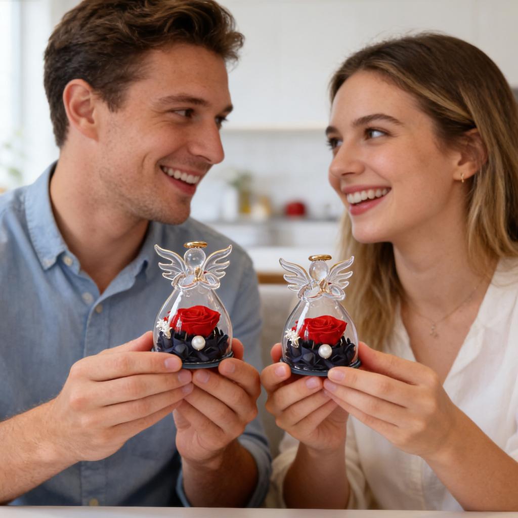 Glass Dome Eternal Flower Gift, Eternal Rose Gift Love, Decorative Ornament