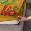 3pcs Cartoon Christmas Tree HO Print Coreless Bed Sheet Set Multi Size Soft Bed Cover Bedroom Bedding Holiday Decoration