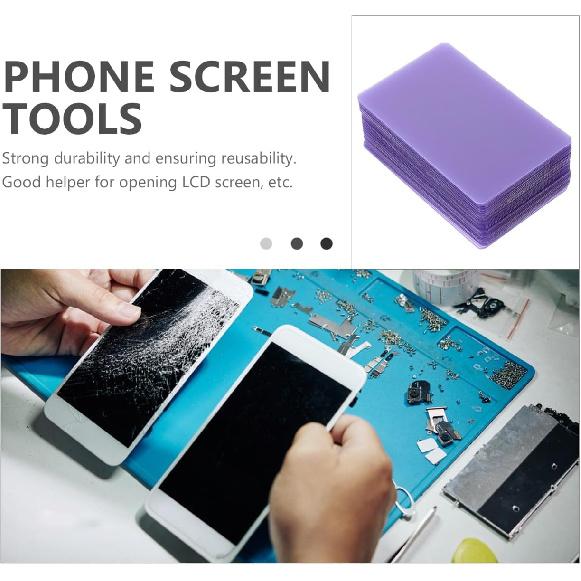 100Pcs Pry Cards for Mobile Phone LCD Screen Repair Durable PVC Opening Tools for Easy Disassembly and Multi-Functional Use