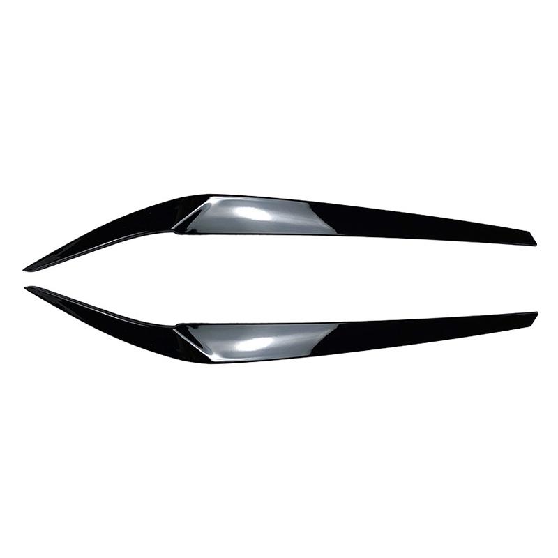 

For BMW 5 Series G30 525i 530i 2017-2026 Car Front Lamp Hoods Headlight Headlight Eyebrows Glossy Black Carbon Fiber Look