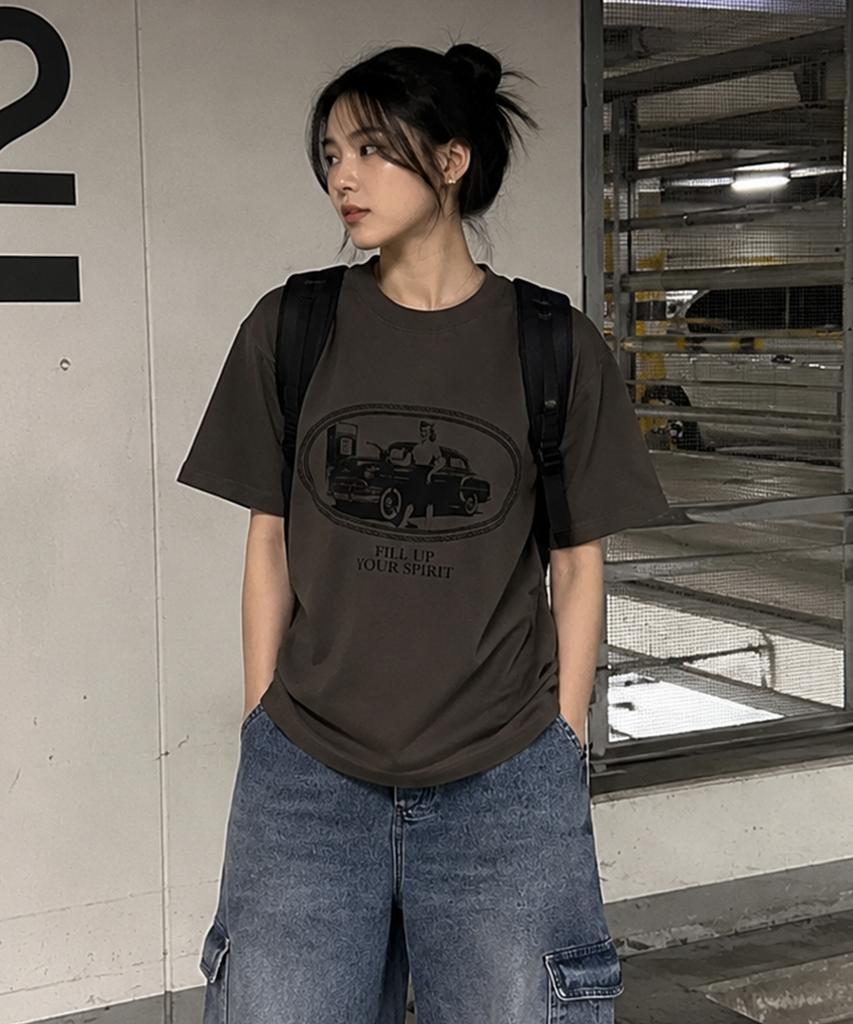 CARGOBROS FOR WOMAN American Vintage Lady Short Sleeve T-Shirt (Khaki)