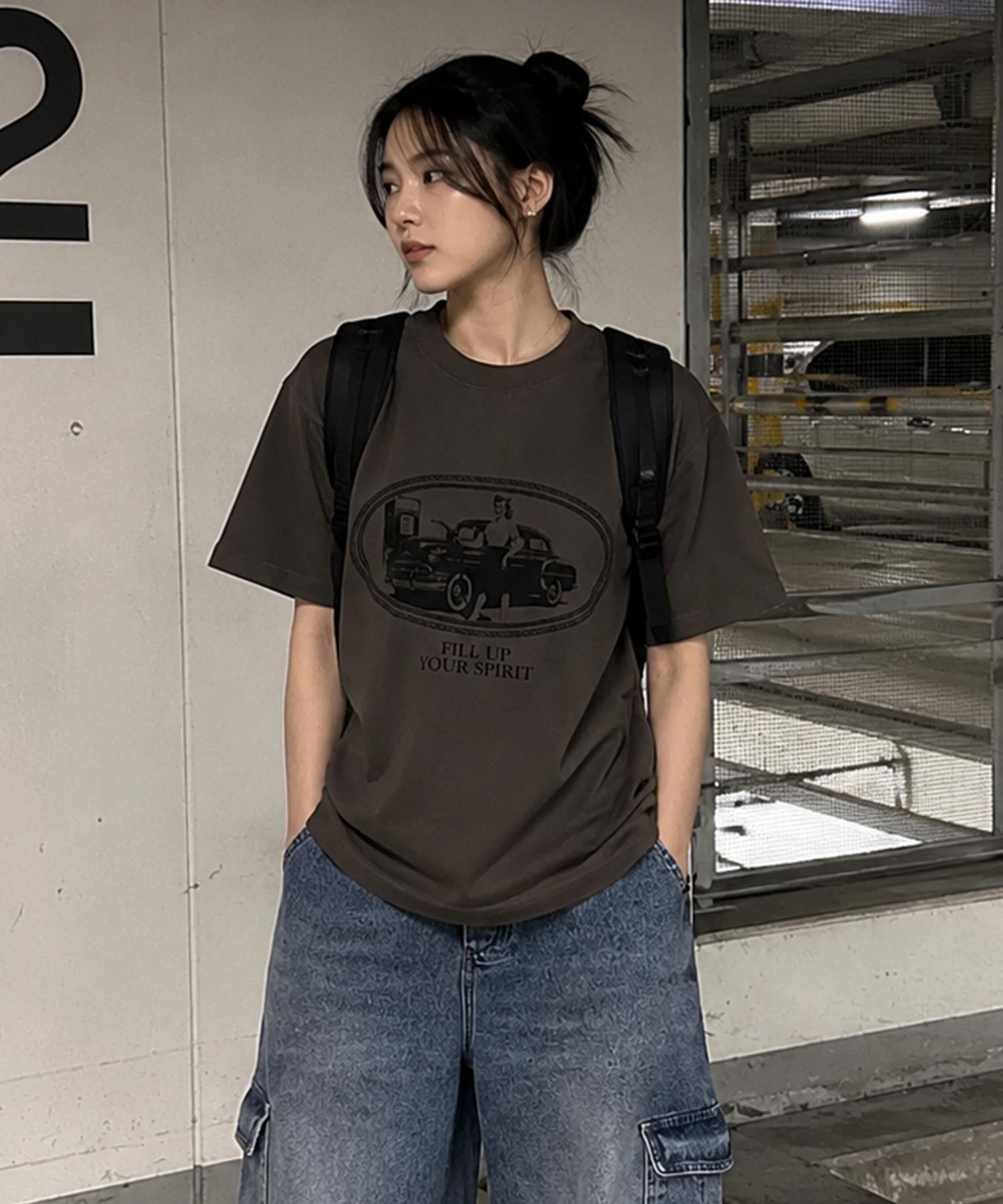 Cargo Bros For Woman American Vintage Lady Short Sleeve T-Shirt (Khaki) L