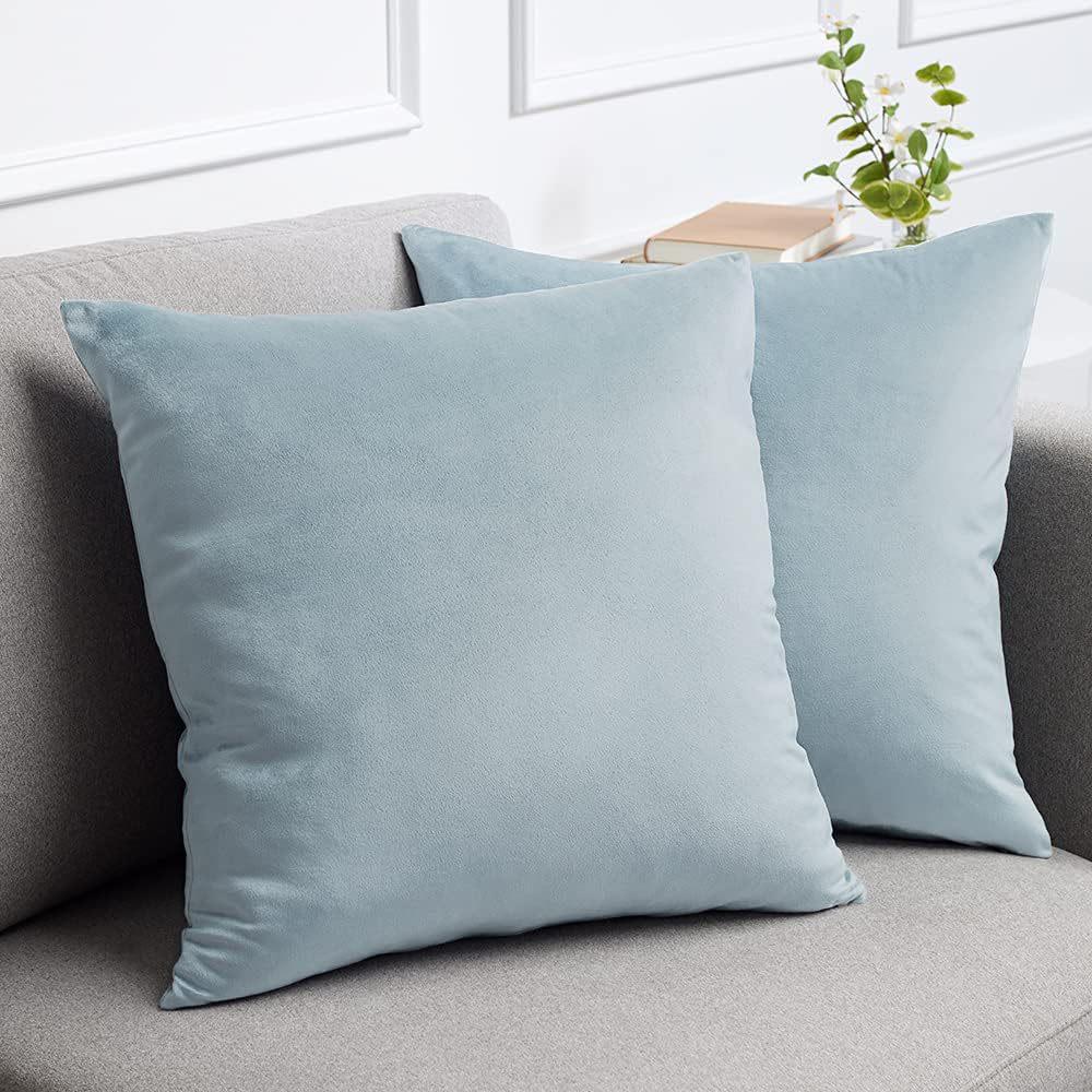 

Однотонная бархатная плиссированная подушка, прикроватная подушка, диванная подушка, наволочка 45 × 45cm светло-синий