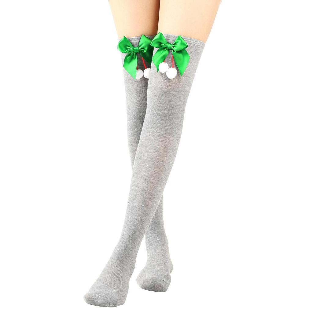 Weihnachten Overknee-Oberschenkelstrümpfe, kniehoch, warmer Strumpf, Damen-Stiefelsocke, Beinwärmer, hohe Socken für den täglichen Gebrauch, Weihnachten, Party, Cosplay