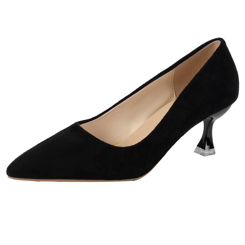 Fashion Women's New Autumn Temperament Fine Heel Versatile Work Shoes Shallow Temperament Pointed Toe High-heeled Single Shoes